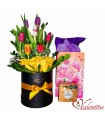 Box de 7 Tulipanes y flores