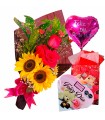 Ramo de flores con chocolate