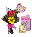 Ramo de flores con chocolate