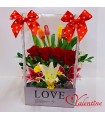 tulipanes con  flores