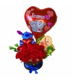 Box con Rosas y Peluche